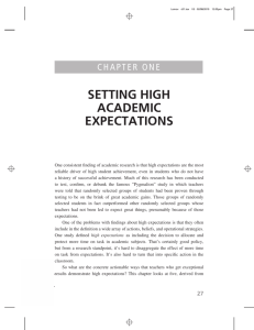 setting high academic expectations
