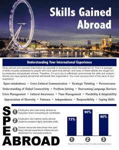 S P E ABROAD Skills Gained Abroad