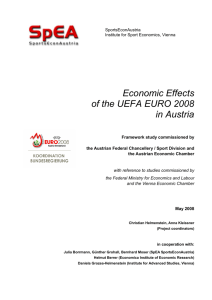 Framework Study "Economic Effects of the UEFA Euro 2008 in Austria"