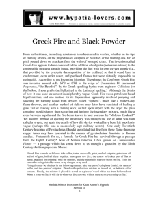 Greek Fire and Black Powder