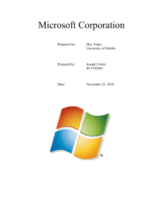 Microsoft Corporation - University of Mobile