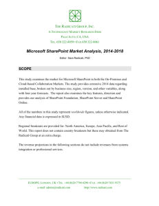 Microsoft SharePoint Market Analysis, 2014