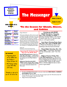 October 25, 2011 MCSP Messenger
