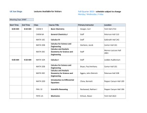 UC San Diego Lectures Available for Visitors Fall Quarter 2013