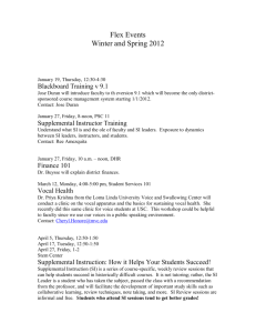 FLEX Schedule Spring 2012