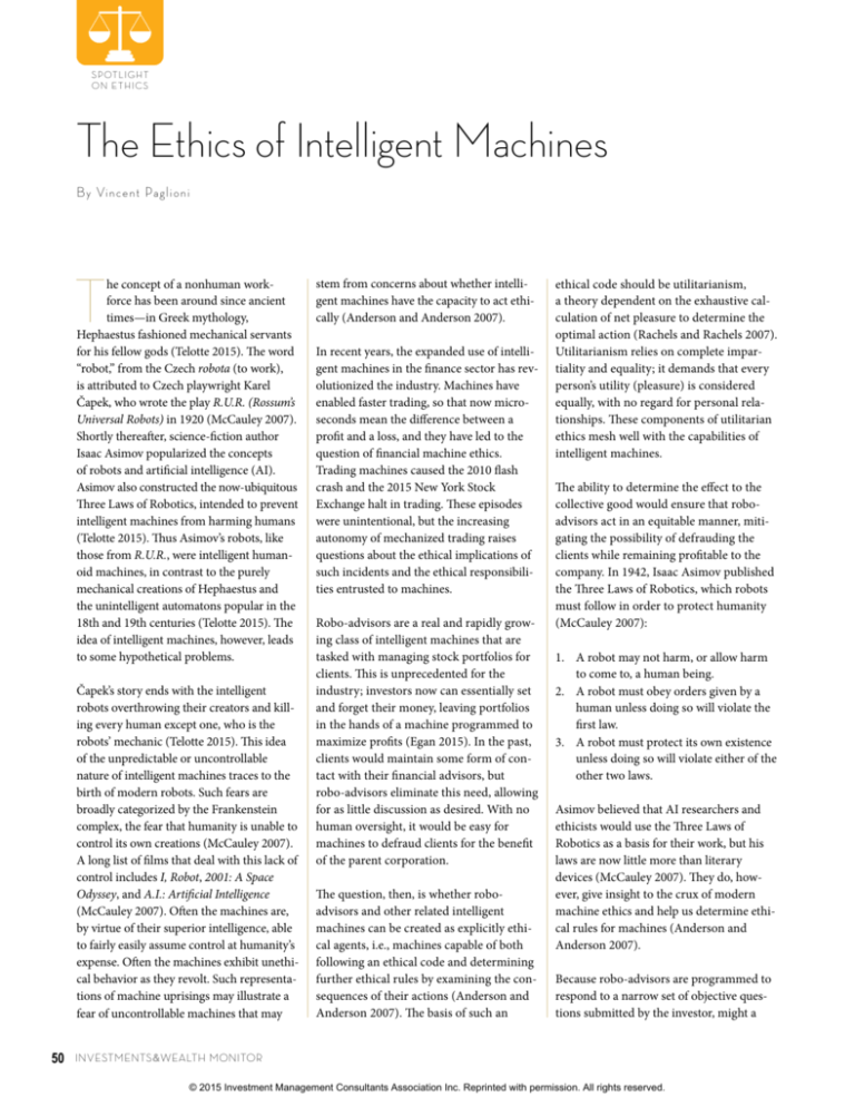 coherent essay about the increasing presence of intelligent machines