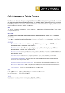 Project Management Training Program