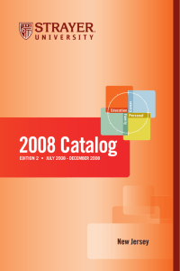 2008 Catalog - Strayer University