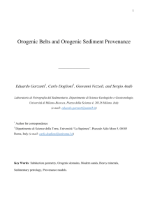 Orogenic Belts and Orogenic Sediment Provenance