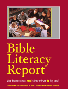 Bible Literacy Report - Bible Literacy Project