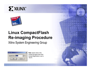 Linux CompactFlash Re-imaging Procedure