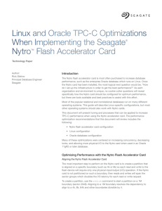 Linux and Oracle TPC-C Optimizations with Flash