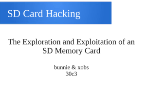 SD Card Hacking