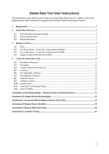 Estate Data Tool User Instructions