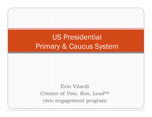 US Presidential Primary & Caucus System