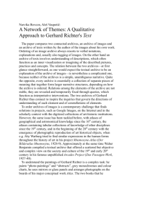 A Network of Themes: A Qualitative Approach to Gerhard Richter's