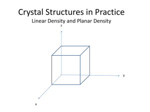 Linear Density and Planer Density for Cubic Crystal