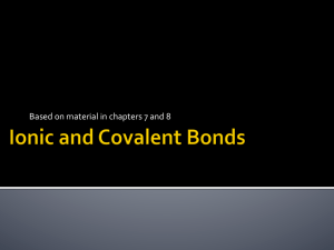 Ionic and Covalent Bonds Slides Updated Feb 5
