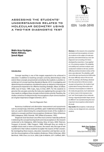 assessing the students' understanding related to molecular