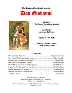 Don Giovanni - Pescadero Opera Society
