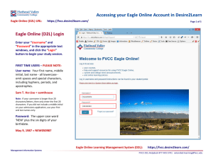 Accessing your Eagle Online Account in Desire2Learn Eagle Online