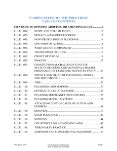 Florida Rules of Civil Procedure - The Florida Bar (updated 2.23.16)