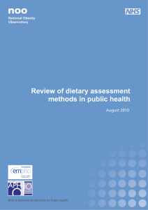 Review of dietary assessment methods in public health