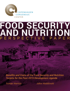 Food Security and Nutrition - Copenhagen Consensus Center