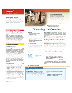 Governing the Colonies - HASTworldhistory9thgrade