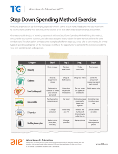 Step Down Spending Method Exercise