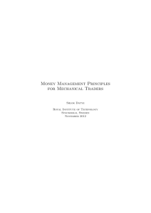 Money Management Principles for Mechanical Traders