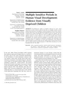Multiple sensitive periods in human visual development: Evidence