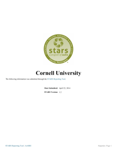 Cornell University STARS Snapshot