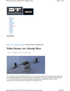 Police Drones Are Already Here - Agriculture Defense Coalition