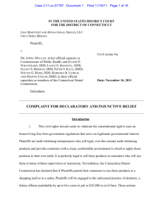 complaint for declaratory and injunctive relief