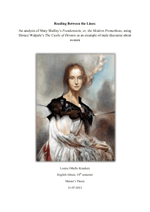 Reading Between the Lines: An analysis of Mary Shelley's