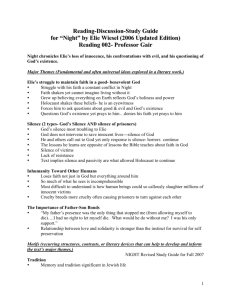 Reading-Discussion-Study Guide for “Night” by Elie Wiesel