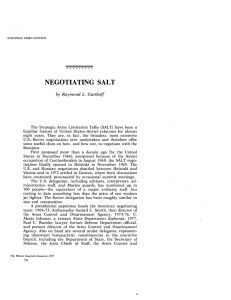 NEGOTIATING SALT - Wilson Quarterly