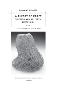 A theory of craft : function and aesthetic expression