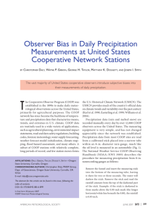 Observer bias in daily precipitation measurements - prism