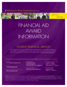 Financial Aid Award Information - Minnesota State University, Mankato