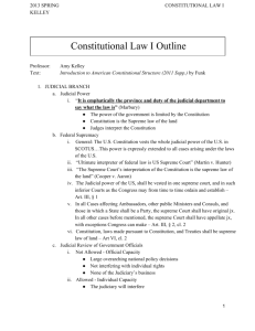 Constitutional Law I Outline - Gonzaga University School Of Law