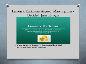Lemon v Kurtzman pp