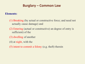 Burglary – Common Law - National Paralegal College