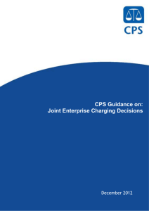 CPS Guidance on Joint Enterprise Charging Decisions