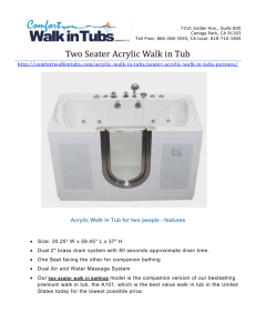 Acrylic Walk in Tubs Two Seater Brochure