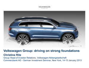 Volkswagen Group: driving on strong foundations