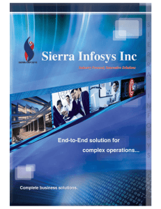 Contact us - SIERRA INFOSYS INC