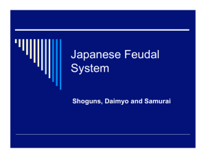 Japanese Feudal System - j