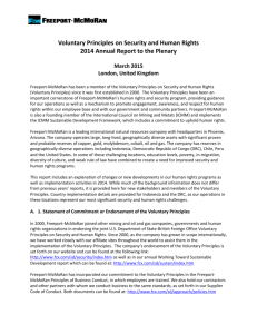 Voluntary Principles Report - Freeport